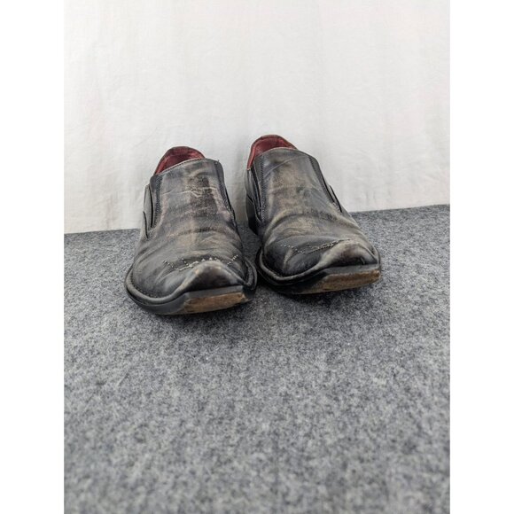 Jo Ghost Men’s Slip-On Shoes EU 39 US 6.5 Italy Distressed Leather Resoled Heels - Picture 2 of 16